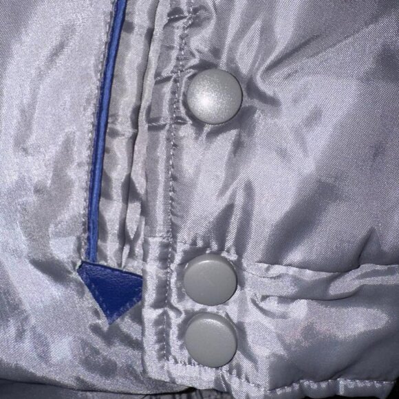 Everlast Vintage Mens Hooded Snap Up Quilted Jacket, Large, Blur/Silver -- Nice! - Picture 5 of 12